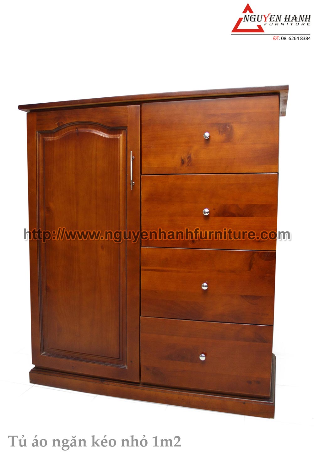 Name product: 1m2 Drawers Cabinet- Dimensions: 50 x 100 x 126cm - Description: Natural pine wood