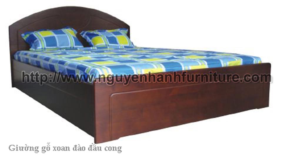 Name product: Bead tree wood Bed with twisted headboard 