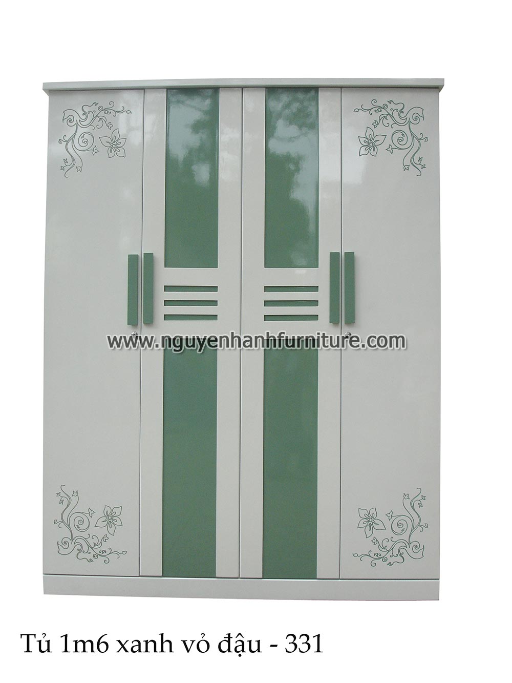Name product: 1m6 Wardrobe with green pea color - Dimensions: 60 x 160 x 210cm - Description: MDF 